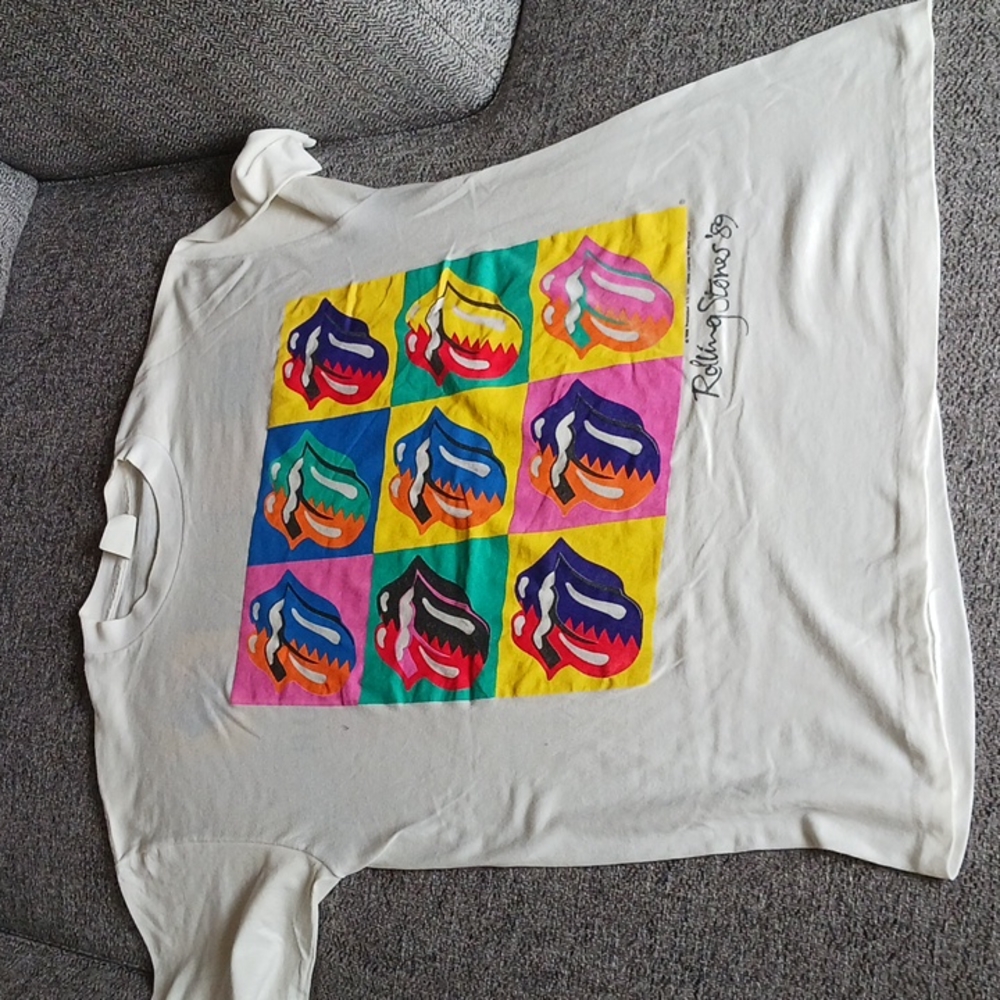Vintage Rolling Stones Steel Wheels 1989 Tour shirt men's xl